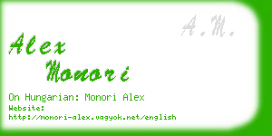 alex monori business card